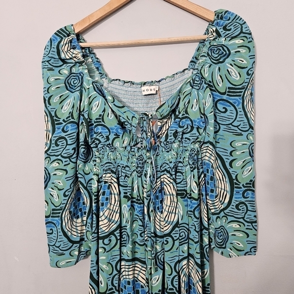 Rhode Phoenix Printed Midi Dress in Aquatic Bloom NWT - Picture 3 of 11